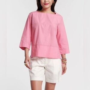 NEW Frances Valentine Carly Top - Pink/Navy Size XS